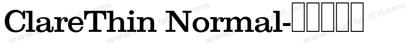 ClareThin Normal字体转换